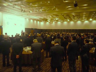 清田区新年交礼会＝2024年1月9日、ホテルエミシア札幌